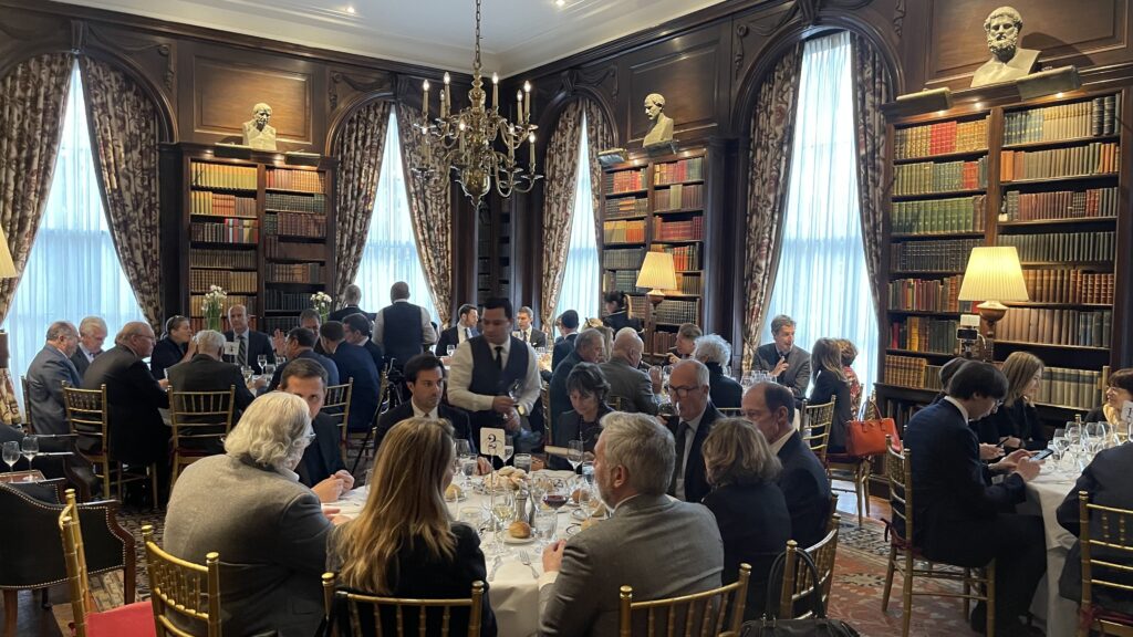 During the GEI Lunch with Gerry Baker at the Knickerbocker Club