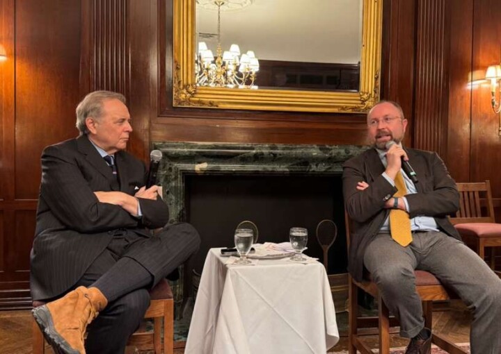 Mario Calvo-Platero and Consul Giuseppe Pastorelli